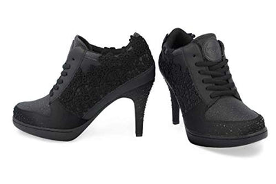 MISSY ROCKZ Yes I Rockz Sparkling Black, Größe:EU 42 / UK 9 / US 11, Absatz:10.5 cm