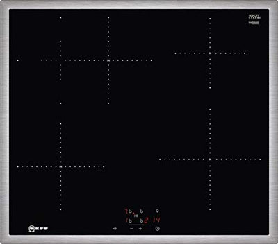 Neff XE4I Backofen-Kochfeld-Kombination / Einbau / 4 Heizelemente / 66 cm / Edelstahl/Schwarz / Klapptür / Topferkennung