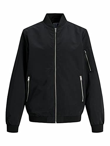 Jack & Jones Junior Jungen jjerush bomber jr Jacke, Black/, 164 EU