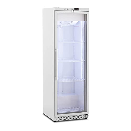 Royal Catering RCLK-C380GB Gastro-Kühlschrank 380 L mit Glastür Kühlschrank ohne Gefrierfach Kühlschrank freistehend freistehender Kühlschrank Standkühlschrank