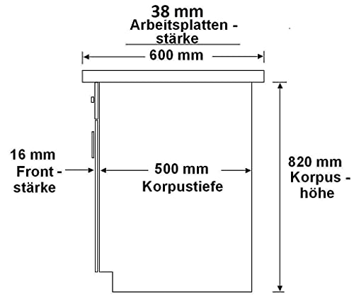 ALIDAM KüChenunterschrank Weiß Küchenzeile Küchenblock Einbauküche Singleküche KüChenblock