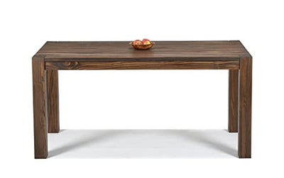 Esstisch 160x80cm Rio Bonito Farbton Cognac braun Pinie Massivholz geölt und gewachst Holz Tisch für Esszimmer Wohnzimmer Küche, Optional: passende Bänke und Ansteckplatten