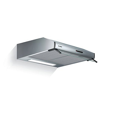 Bosch DUL63CC50 Serie 4 Unterbauhaube, 60 cm breit, Um- & Abluft, LED-Beleuchtung gleichmäßige Ausleuchtung, Drucktastenschalter, 3 Leistungsstufen, Metallfettfilter spülmaschinengeeignet, Edelstahl