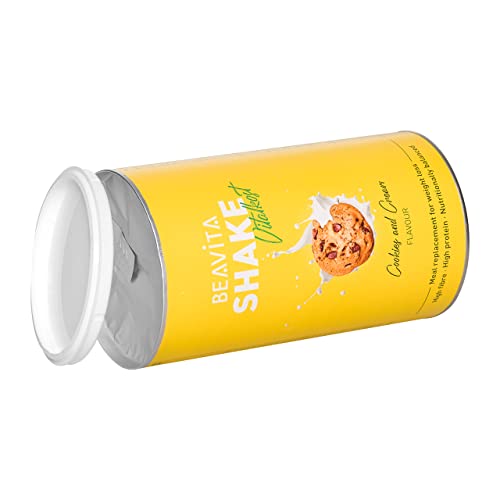 BEAVITA Vitalkost Diät-Shake Cookies and Cream (572g) - Diät Shakes zum Abnehmen - vitamin-und nährstoffreicher Mahlzeitersatz mit Eiweiss Protein Pulver Cookies and Cream - Protein shake zum abnehmen