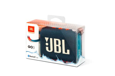 JBL GO 3 kleine Bluetooth Box in Blau und Pink – Wasserfester, tragbarer Lautsprecher für unterwegs – Bis zu 5h Wiedergabezeit mit nur einer Akkuladung