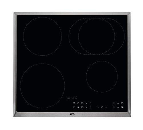 AEG BPS33102ZM Einbau-Backofen mit Pyrolytische Selbstreinigung/Grillfunktion/Display mit Uhr/Kindersicherung & IKB6431AXB Autarkes Kochfeld/Herdplatte mit Touchscreen, Topferkennung 60 cm