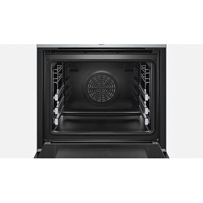 Bosch HBG632TS1 Serie 8 Einbau-Backofen, 60 x 60 cm, Made in Germany, 4D Heißluft Backen auf 4 Ebenen, TFT-Touchdisplay, Schnellaufheizung, SoftClose, SoftOpen, Kindersicherung