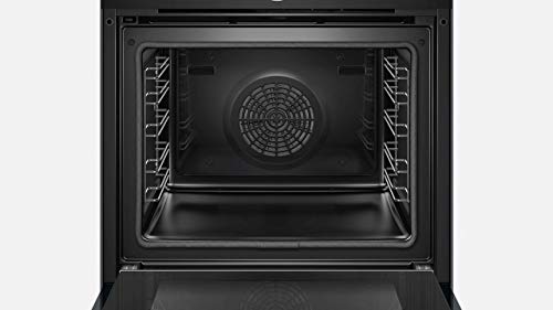 Bosch HBG675BB1 Serie 8 Einbau-Backofen, 60 x 60 cm, Made in Germany, Pyrolyse Selbstreinigung, AutoPilot 10 10 Automatikprogramme, 4D Heißluft Backen auf 4 Ebenen, TFT-Touchdisplay, Schnellaufheizung