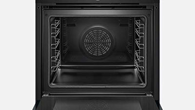 Bosch HBG675BB1 Serie 8 Einbau-Backofen, 60 x 60 cm, Made in Germany, Pyrolyse Selbstreinigung, AutoPilot 10 10 Automatikprogramme, 4D Heißluft Backen auf 4 Ebenen, TFT-Touchdisplay, Schnellaufheizung