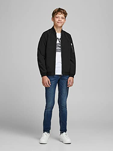 Jack & Jones Junior Jungen jjerush bomber jr Jacke, Black/, 164 EU