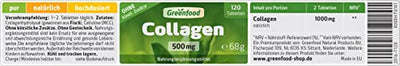 Collagen, 500 mg, hochdosiert, 120 Tabletten - natürliches Collagenhydrolysat. OHNE künstliche Zusätze, ohne Gentechnik.