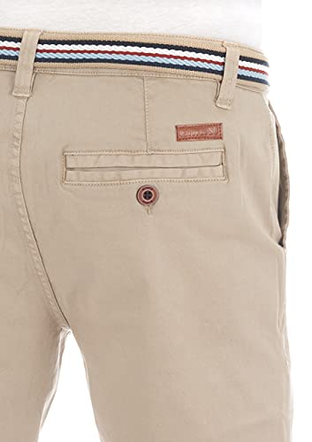 riverso Herren Chino Shorts RIVKlaas Regular Fit Gürtel Bermuda Kurze Hose Sommer Short 98% Baumwolle Beige w30, Größe:W 30, Farbe:Middle Beige (20300)