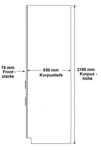 Küche Stilo Grau + Eiche Artisan 250 cm Küchenzeile Küchenblock Einbauküche