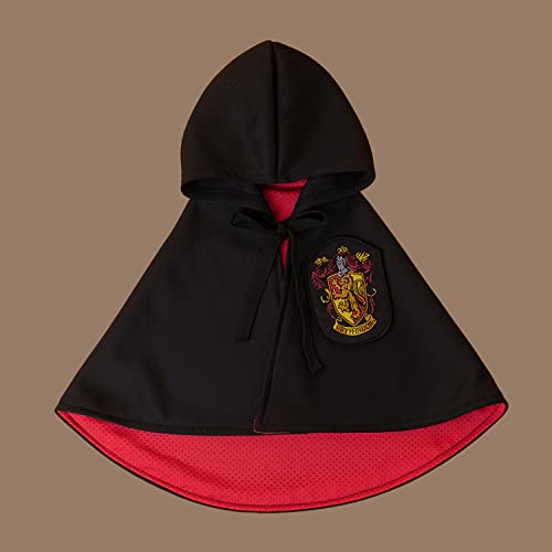 Haustier HogwartsSchule Umhang Halloween Katzenkostüm Hundekostüm, Katzen Kleidung Hunde Costume Accessories Verkleidungen Karneval Weihnachten Geschenk für Potterheads, mit Fliege (S, Rot)