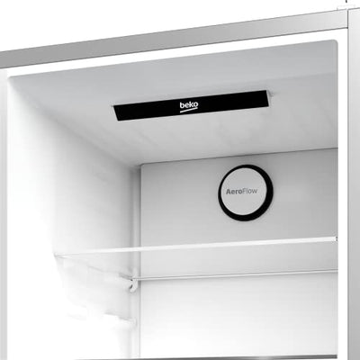 Beko B5RCNE366HXB freistehende Kühl-Gefrierkombination, großer Kühlschrank, 316 l, NoFrost, Smooth Fit: 90 Grad Türöffnung, 3 Gefrierschubladen, 0°C-Zone, HarvestFresh, Türalarm, Edelstahl-Look