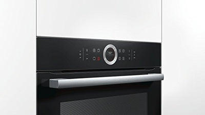 Bosch HBG635BB1 Serie 8 Einbau-Backofen, 60 x 60 cm, Made in Germany, EcoClean Direct Reinigungshilfe, AutoPilot 10 10 Automatikprogramme, 4D Heißluft Backen auf 4 Ebenen, TFT-Touchdisplay