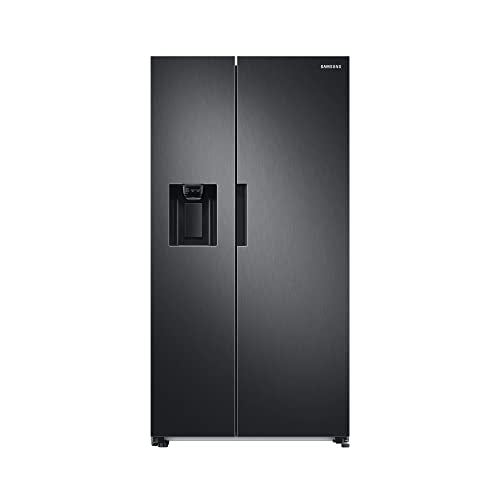 Samsung RS6JA8810B1/EG Side-by-Side Kühlschrank, 178 cm, 634 ℓ, Wasser- und Eisspender, Platzsparender In-Door Icemaker, Space Max, Twin Cooling+, No Frost+, Premium Black Steel