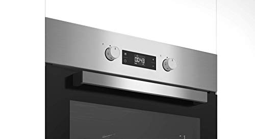 Beko BIM22301X Backofen Elektro/A/71 L/Silber/SimpleSteam Reinigungsfunktion/3D-Kochen/Pflegeleichte Emaillierung/Kindersicherung/Backofentür abnehmbar/Kühlgebläse