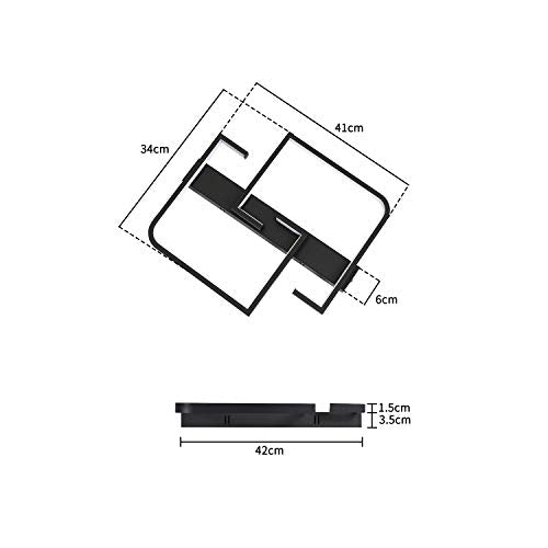 CBJKTX Deckenlampe LED 35W Schwarze Wohnzimmerlampe dimmbar mit Fernbedienung Modern Design Schlafzimmerlampe Esstischlampe Bürolampe Flurlampe