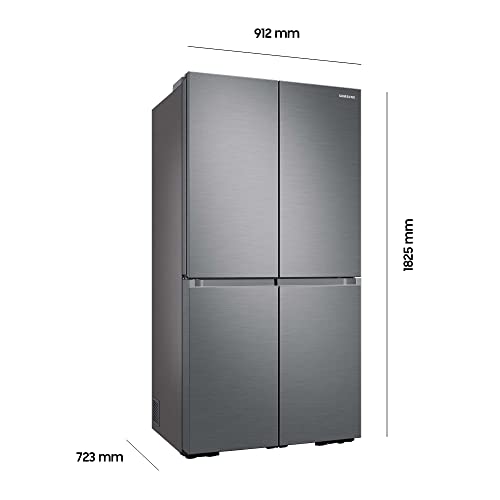 Samsung RF65A967FS9/EG French Door Kühlschrank, 183cm, 647ℓ, Innenliegendes Beverage Center mit Dual Water Dispenser und Ice Maker, Cool Select+ Zone, No Frost+, Frischwasseranschluss, Edelstahl Look