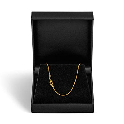 EDELIND Goldkette 750 Gold Halskette 1,2 mm Länge 100cm Kette Gelbgold ohne Anhänger Schlangenkette Echtgold mit Schmuck Geschenk Box Made in Germany