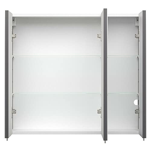 ALIDAM Badezimmerschrank Badezimmermöbel Set anthrazit Badmöbel 70cm Waschtisch Spiegelschrank Waschplatz Badschrank