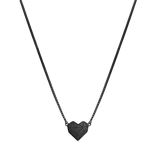 Liebeskind Berlin Damen-Collier Edelstahl (schwarz), LJ-0331-N-V 40