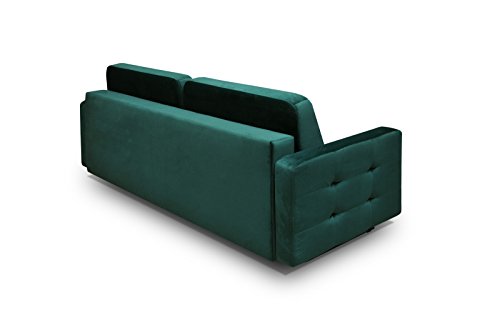 Schlafsofa Kippsofa Sofa mit Schlaffunktion Klappsofa Bettfunktion mit Bettkasten Couchgarnitur Couch Sofagarnitur - Carla (Grau)