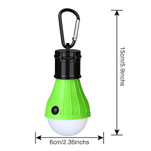 Yizhet Campinglampe, 4xLED Campinglampe LED Camping Laterne Zeltlampe Glühbirne Set, Notlicht mit Karabiner Wasserdicht Tragbare Camping Lantern LED für Camping,Abenteuer,Angeln,Notfall, Stromausfall