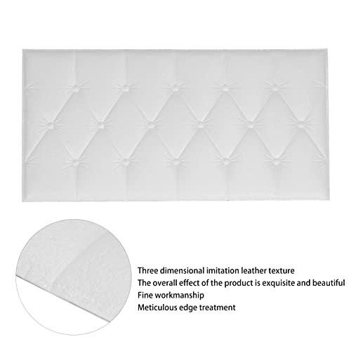 130 Blatt Wandpaneele, Moderne Wandverkleidung Selbstklebend, Dreidimensionale Wandplatten, Selbstklebende Tapete Schaum für Schönheitssalon Home Decoration 11 inx24 in (Weiß)