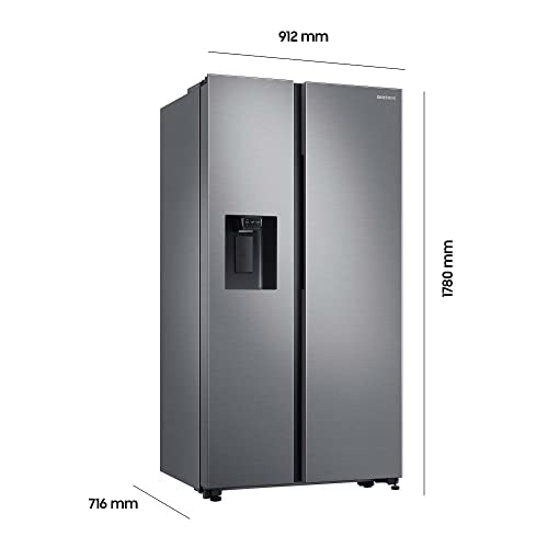 Samsung RS64R5302M9/EG Side-by-Side Kühlschrank, 178 cm, 635 ℓ, Space Max, All Around Cooling, Edelstahl Look