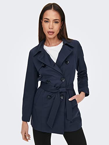 ONLY Damen ONLVALERIE Trenchcoat OTW NOOS Jacke, Night Sky, XS