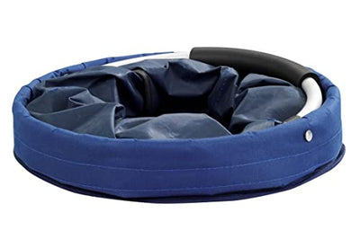 Maximex Universal Reinigungs-Caddy, Putzcenter, Blau, multifunktionaler Haushaltshelfer, geeignet für Gartengeräte und Werkzeug, 1 Hauptfach und 6 Außentaschen, aus Polyester, Ø 28 x H: 26,5 cm