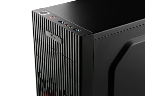 CSL Gaming PC mit Windows 11 Home, AMD Ryzen 5 5500 6x3600 MHz, 500 GB M.2 SSD, 16 GB DDR4-RAM, Radeon RX 6500 XT, MSI Mainboard, HDMI, DisplayPort, USB 3.2, WLAN USB-Stick, D10114H