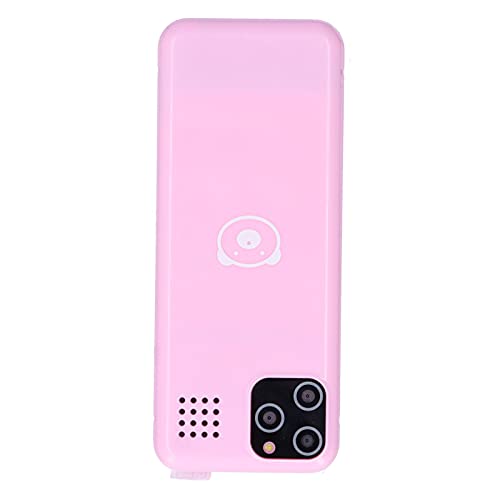 Tragbares Studenten-Mobiltelefon mit 1,77-Zoll-Bildschirm, 2 MB + 32 MB Dual-Karte, Dual-Standby-Smartphone, eine Einrichtung von 9 Familiennummern, SOS-Notruf, Vibration, Automatische Aufnahme,(Rosa)