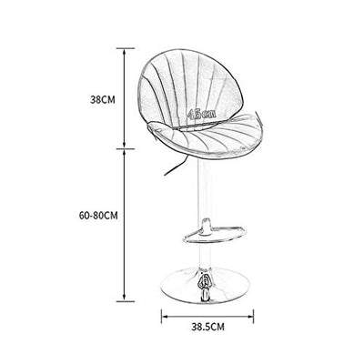 XBSLJ Barhocker Tresenhocker Set 2/3/4 Barhocker Gegenhöhe Drehbar Mit Rückenlehne, Moderne Leder Flanell Verstellbare Barstühle Für Küchentheke Hocker Esszimmerstühle Hohe Barhocker