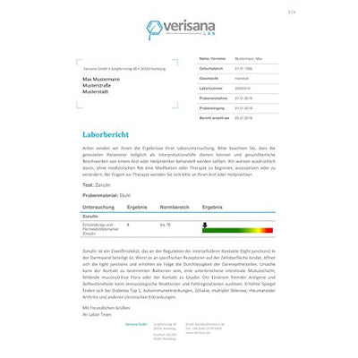 Zonulin Test – Stuhltest auf Leaky Gut Syndrom – Durchlässiger Darm Test – Verisana Darmgesundheit