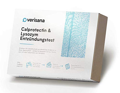 Calprotectin & Lysozym Stuhltest – Darmentzündungstest – Bei Magen Darm, Durchfall & Darmentzündungen – Stuhlprobe für Nachweis v. Entzündungen im Darm durch Test von Calprotectin & Lysozym – Verisana