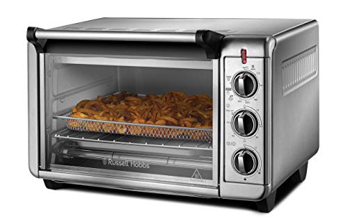 Russell Hobbs Backofen Airfry [5-in-1: Heißluftfritteuse, Minibackofen, Grill, Toaster, Warmhaltefunktion] Express (22,8l, Pizza Ø 30cm, inkl. Frittierkorb, Backblech, Grillrost) Umluft- Ofen 26095-56