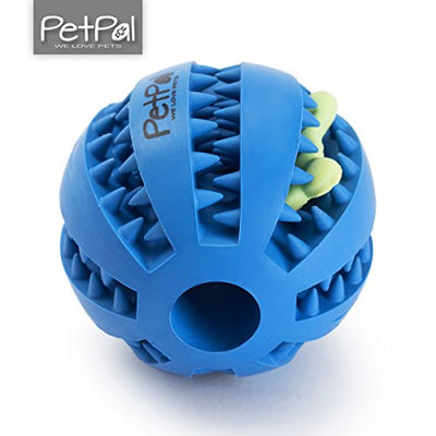 PetPäl Hundeball mit Zahnpflege-Funktion Noppen Hundespielzeug aus Naturkautschuk - Robuster Hunde Ball Ø 7cm - Hundespielball für Große & Kleine Hunde - Kauspielzeug aus Naturgummi für Leckerli