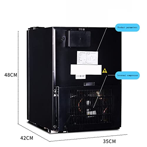 WBJLG Getränke-EIS-Bar, Tischkühlschrank mit Temperaturregelung, Kühlschrank-Vitrine, gehärtete Glastür mit Schloss, 30L Weinkühler,