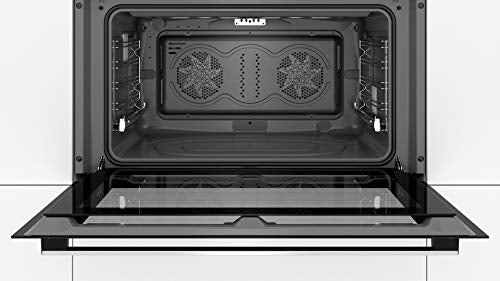 Bosch VBD5780S0 Serie 6 Einbau-Backofen, 60 x 90 cm extra breit, Pyrolyse Selbstreinigung, LCD-Touchdisplay, Versenkknebel, 1-fach ebenunabhängiger Teleskop-Auszug