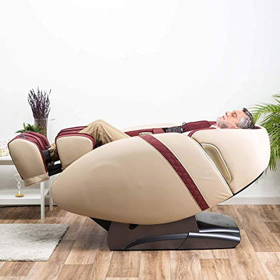 SAMADHI® 2D+ Massagesessel - Rot (neues Modell 2022) -"Zero" Schwerkraft und"Zero" Weltraumtechnologie - 6 professionelle Massage-Modi - Sauerstoff-Ionen-Generator - Bluetooth 3D-Sound - USB