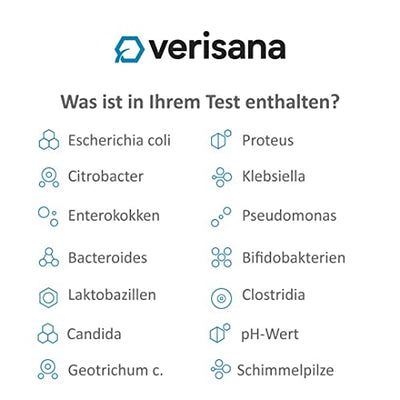 Darmflora Test – Verisana – Stuhltest für zu Hause – Aerobe & anaerobe Darmbakterien, Candida albicans, Candida spec, Geotrichum candidum & Schimmelpilze – Verisana