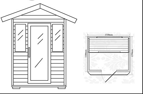 XXL Luxus LED Infrarotsauna Infrarotkabine Wärmekabine Sauna Outdoor USB MP3.inkl. Spedition