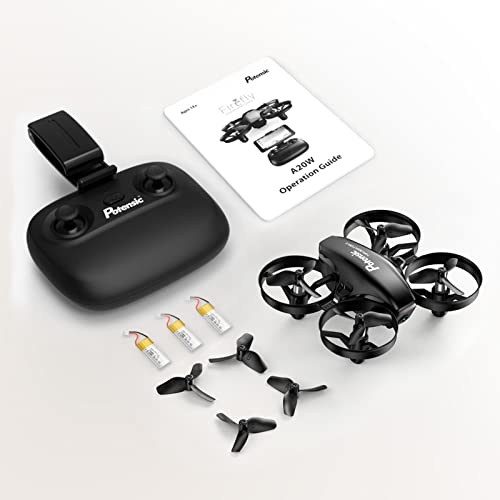 Potensic Mini Drohne für Kinder mit Kamera 3 Akkus RC Quadrocopter Drohne FPV Live Übertragung Ferngesteuerte Drohne Spielzeug Drohne für Einsteiger Auswechselbarer Akku Höhe Halten Schwerkraft