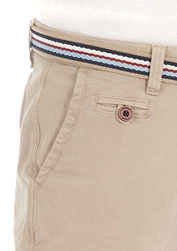 riverso Herren Chino Shorts RIVKlaas Regular Fit Gürtel Bermuda Kurze Hose Sommer Short 98% Baumwolle Beige w30, Größe:W 30, Farbe:Middle Beige (20300)