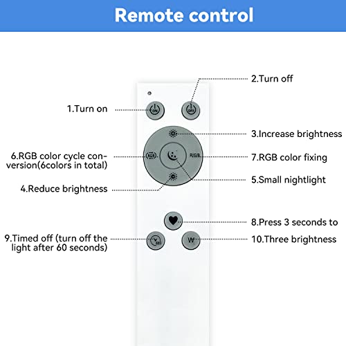 24W LED Deckenleuchte Dimmbar mit Fernbedienung, 29.5cm 4000K/RGB Farbwechsel Deckenlampe LED Panel, IP44 Quadrat Flach Lampe Schlafzimmer für Kinderzimmer Wohnzimmer Badezimmer Neutralweiß 2350LM