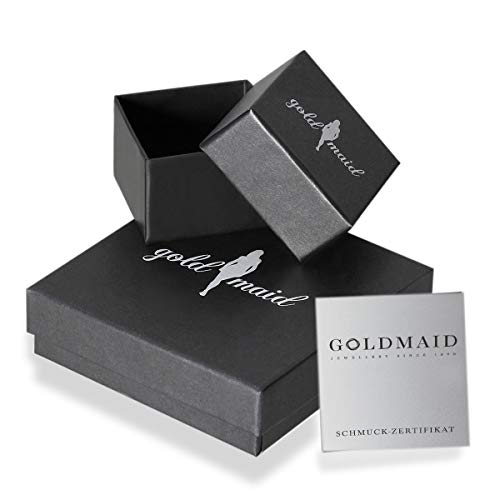 Goldmaid Damen-Creolen Ohrringe Silber 925 matt und 2 glänzend Zirkonia Ohr-Schmuck