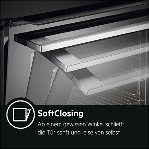 AEG CIB6470APM 60 cm Standherd mit Induktions-Kochfeld / Hob²Hood / Pyrolyse – Selbstreinigung / SoftClosing / Touch-Bedienung / Grillfunktion / Display mit Uhr / Kindersicherung / A+